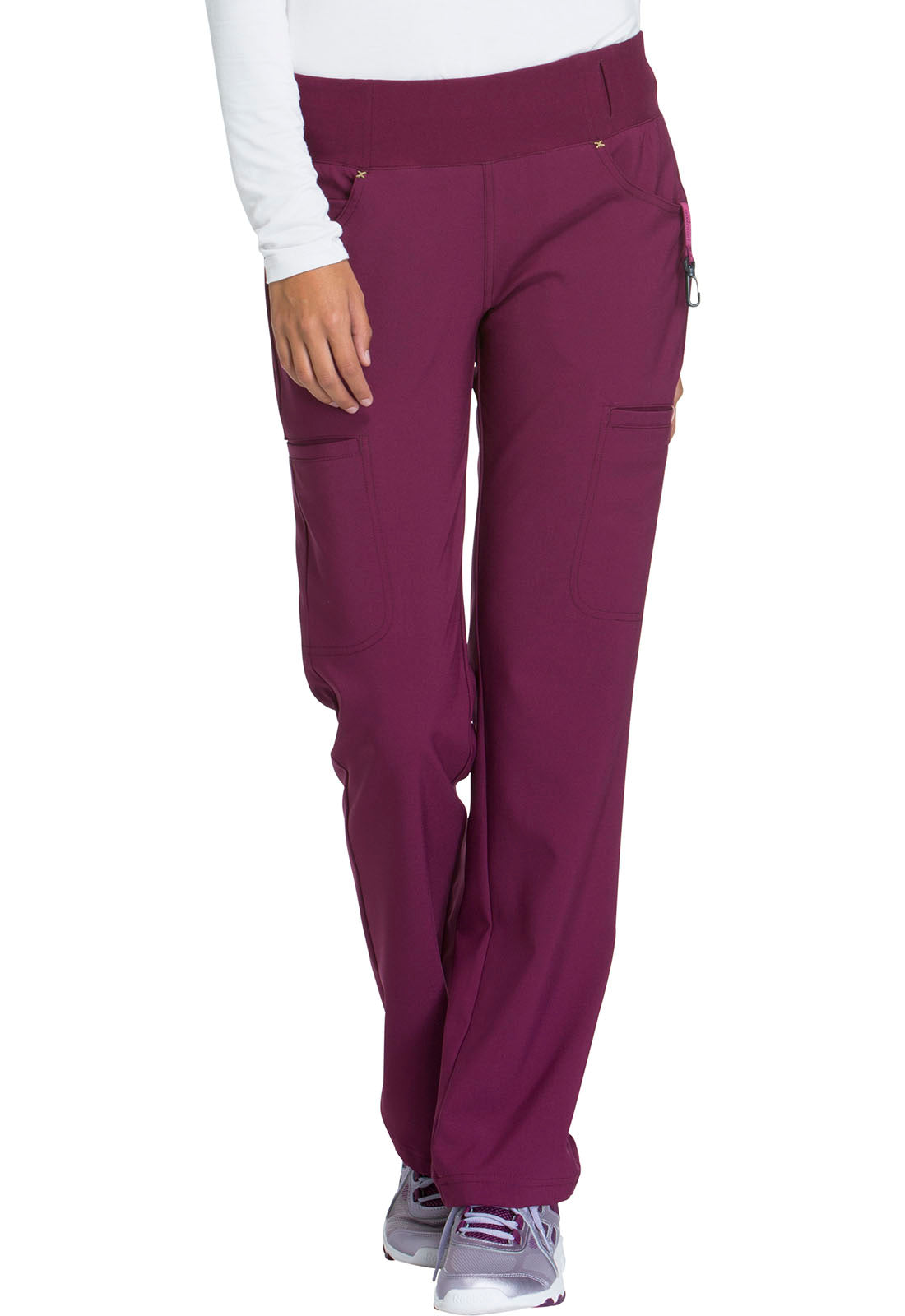 Women's Mid Rise Straight Leg Pull-on Pant - Wine